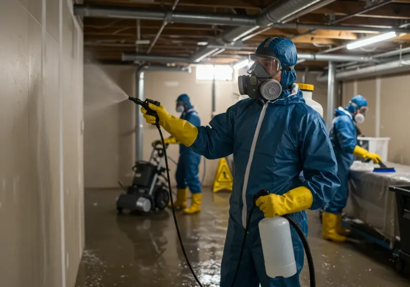Basement Sanitization and Antimicrobial Treatment process in Bethel Heights, AR
