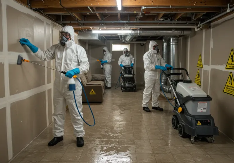 Basement Moisture Removal and Structural Drying process in Bethel Heights, AR